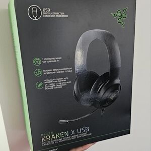 Razer Kraken X USB Ultralight Gaming Headset: 7.1 Surround Sound